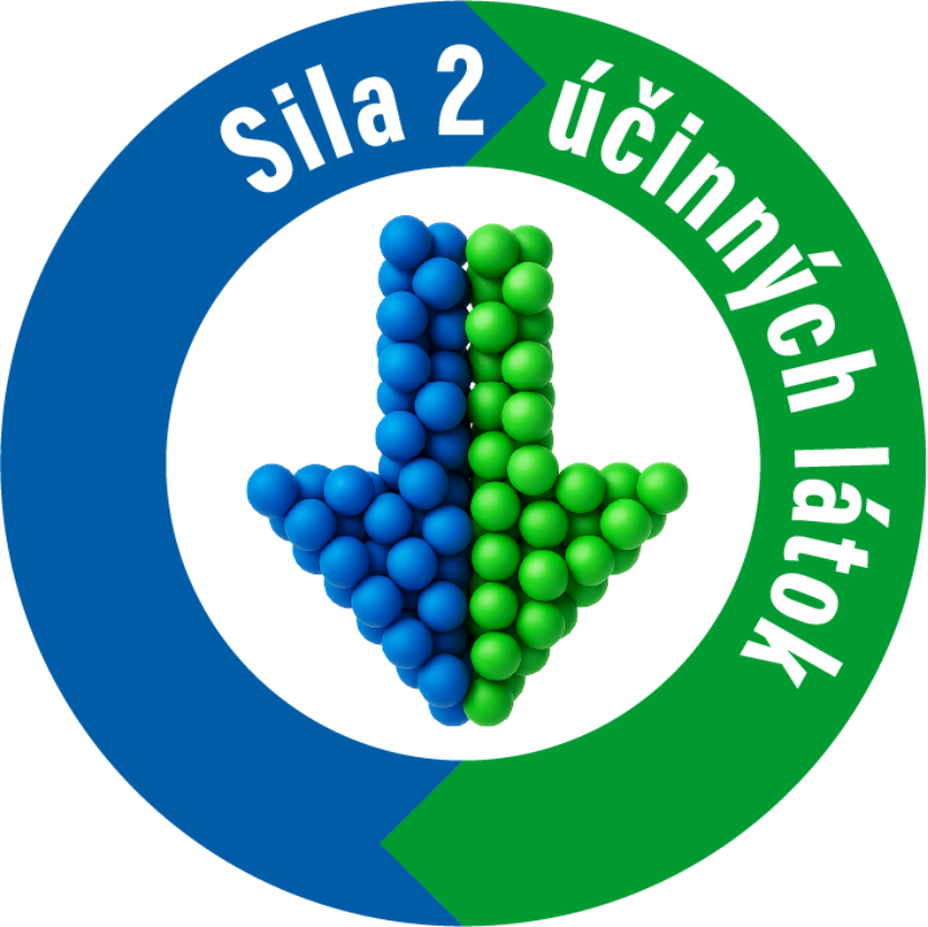 Tlmí suchý dráždivý,<br>ťažko utíšiteľný kašeľ<br><span>silou 2 účinných látok</span> icon